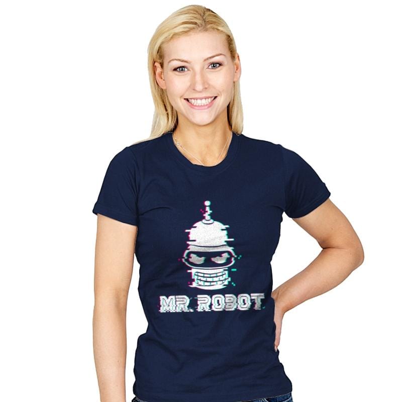Mr. Robot - Womens T-Shirts RIPT Apparel Small / Navy