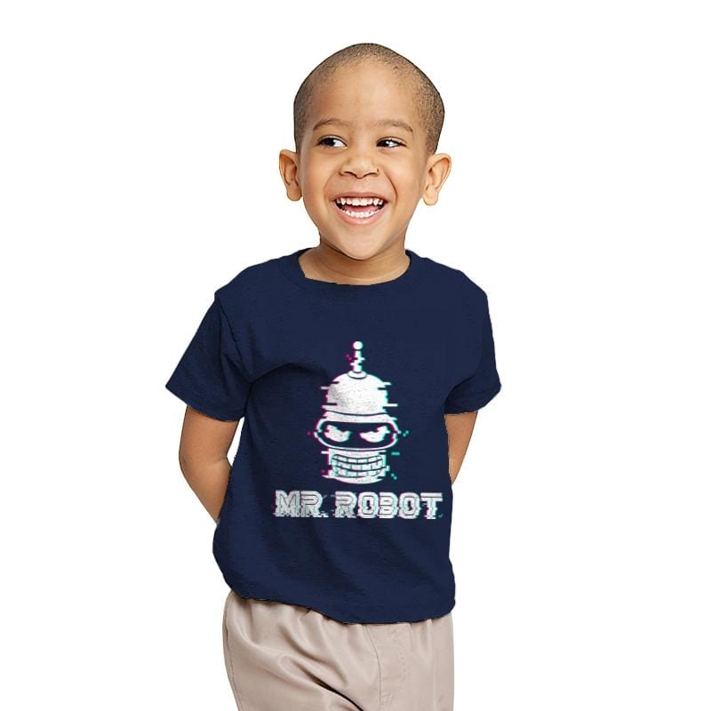 Mr. Robot - Youth T-Shirts RIPT Apparel X-small / Navy