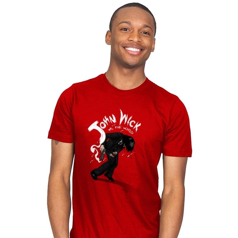 Mr. Wick vs the World - Mens T-Shirts RIPT Apparel Small / Red