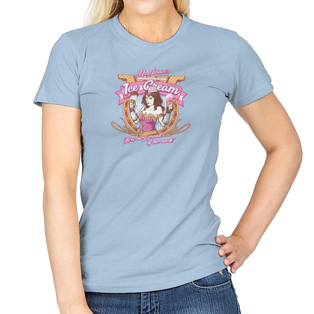 Ms. Prince's Ice Cream Exclusive - Womens T-Shirts RIPT Apparel Small / Light Blue