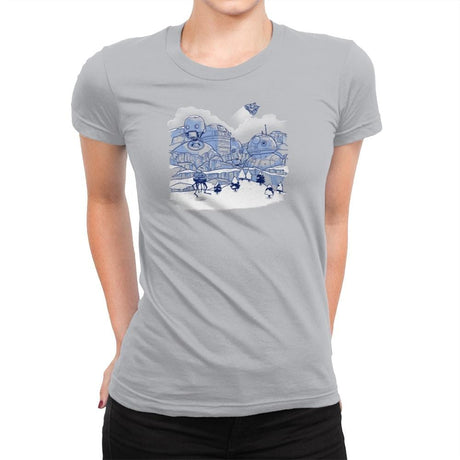 Mt. Droidmore Exclusive - Womens Premium T-Shirts RIPT Apparel Small / Silver