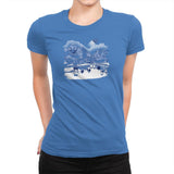 Mt. Droidmore Exclusive - Womens Premium T-Shirts RIPT Apparel Small / Tahiti Blue