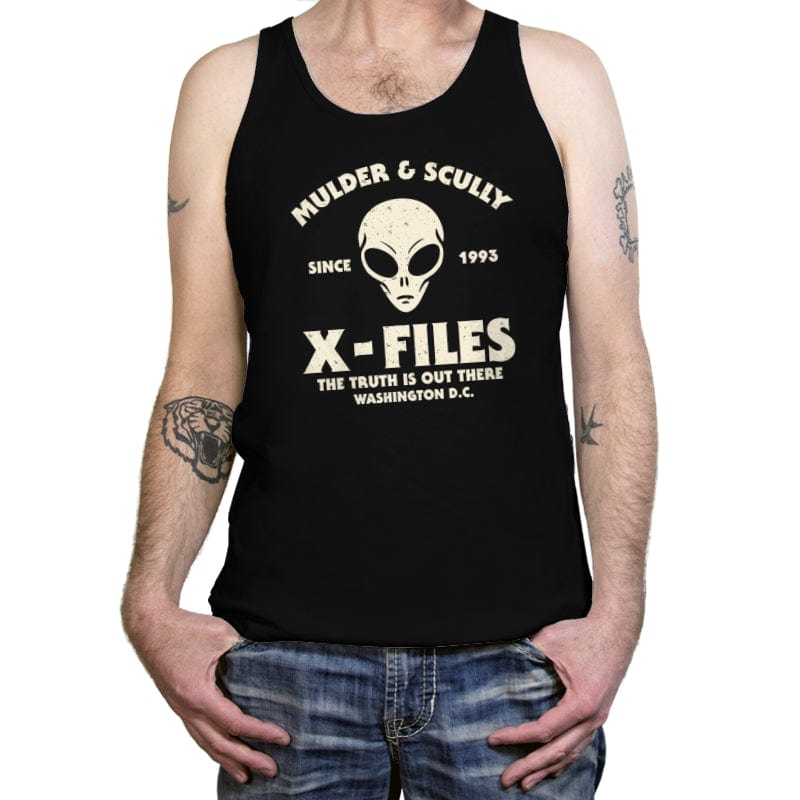 Mulder & Scully - Tanktop Tanktop RIPT Apparel X-Small / Black