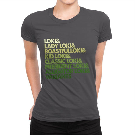 Multi Loki - Womens Premium T-Shirts RIPT Apparel Small / Heavy Metal