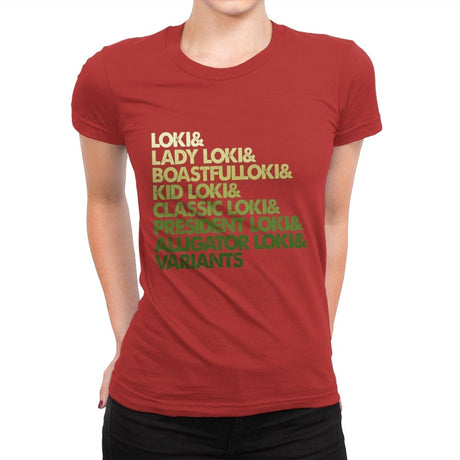 Multi Loki - Womens Premium T-Shirts RIPT Apparel Small / Red