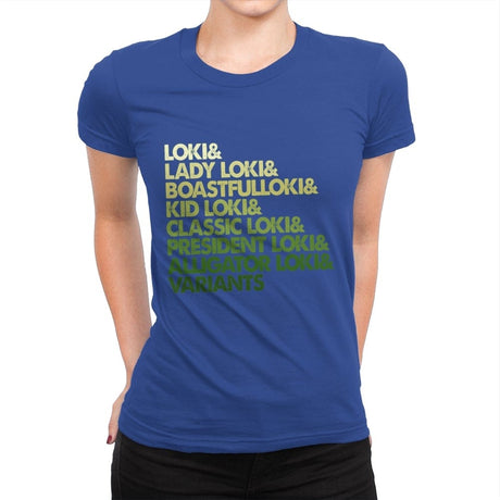 Multi Loki - Womens Premium T-Shirts RIPT Apparel Small / Royal