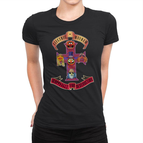 Muppetite For Destruction - Womens Premium T-Shirts RIPT Apparel Small / Black