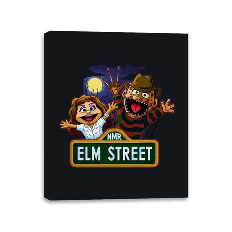 Muppets on Elm Street - Canvas Wraps Canvas Wraps RIPT Apparel 11x14 / Black
