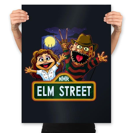 Muppets on Elm Street - Prints Posters RIPT Apparel 18x24 / Black