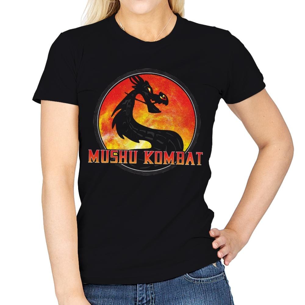 Mushu Fight - Womens T-Shirts RIPT Apparel Small / Black