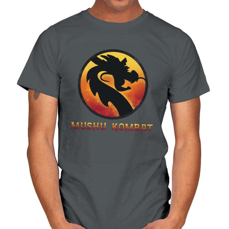 Mushu Kombat - Mens T-Shirts RIPT Apparel Small / Charcoal