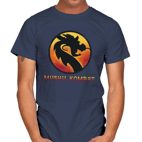 Mushu Kombat - Mens T-Shirts RIPT Apparel Small / Navy