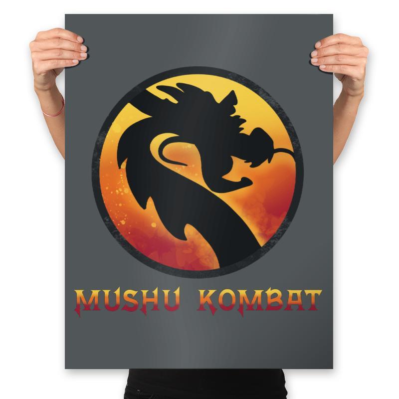 Mushu Kombat - Prints Posters RIPT Apparel 18x24 / Charcoal