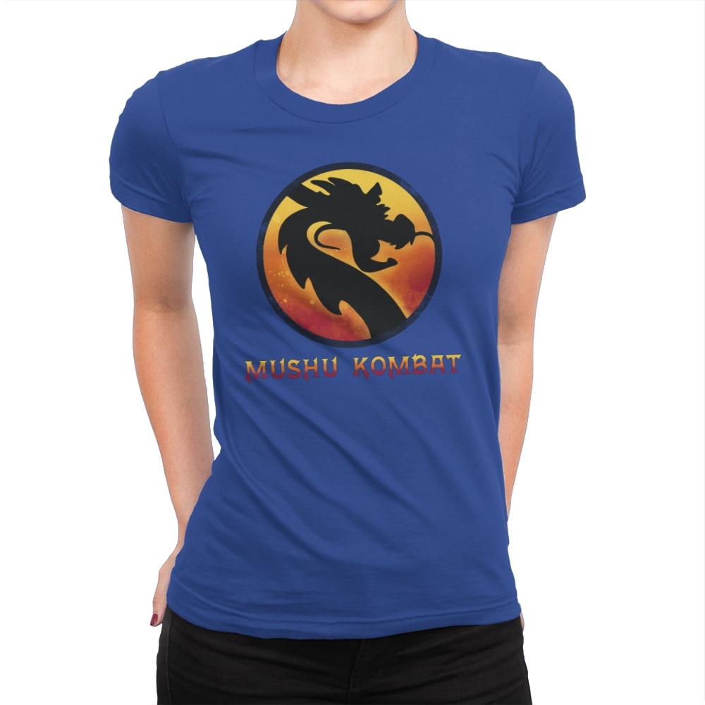 Mushu Kombat - Womens Premium T-Shirts RIPT Apparel Small / Royal