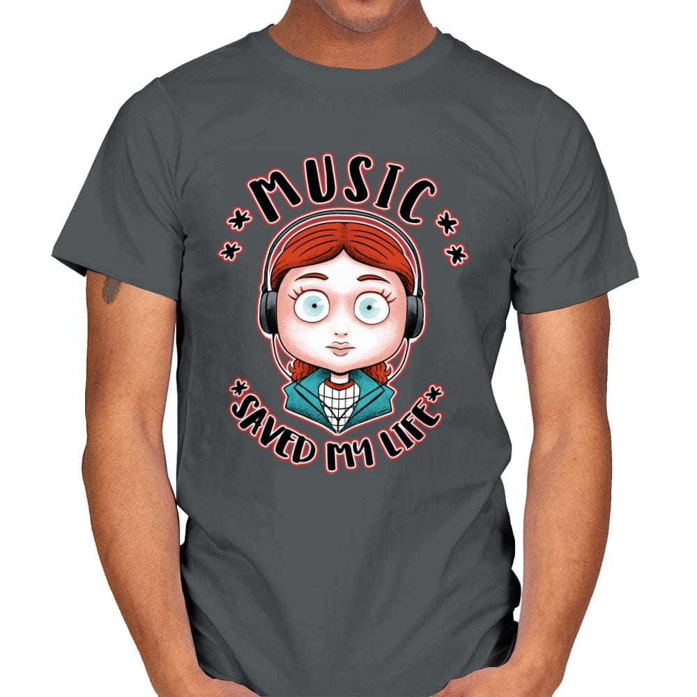 Music Saved... - Mens T-Shirts RIPT Apparel Small / Charcoal