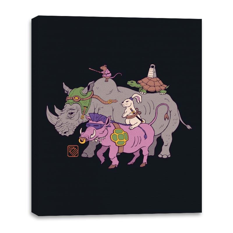 Mutant Animals - Canvas Wraps Canvas Wraps RIPT Apparel 16x20 / Black