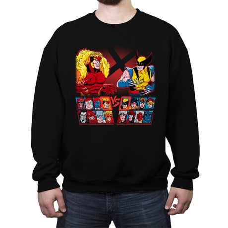 Mutant Fighter - Crew Neck Sweatshirt Crew Neck Sweatshirt RIPT Apparel Small / Black