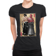 Mutant Samurai and Red Ronin woodblock - Womens Premium T-Shirts RIPT Apparel Small / Black