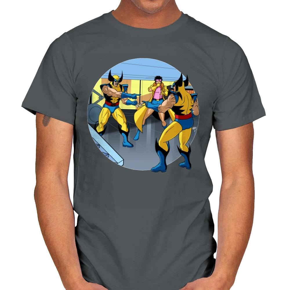 Mutants Pointing - Mens T-Shirts RIPT Apparel Small / Charcoal