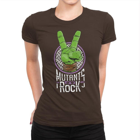 Mutants Rock - Womens Premium T-Shirts RIPT Apparel Small / Dark Chocolate