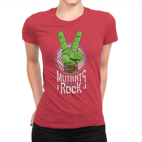 Mutants Rock - Womens Premium T-Shirts RIPT Apparel Small / Red