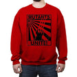 Mutants Unite - Crew Neck Sweatshirt Crew Neck Sweatshirt RIPT Apparel Small / Red