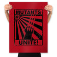 Mutants Unite - Prints Posters RIPT Apparel 18x24 / Red