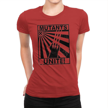 Mutants Unite - Womens Premium T-Shirts RIPT Apparel Small / Red