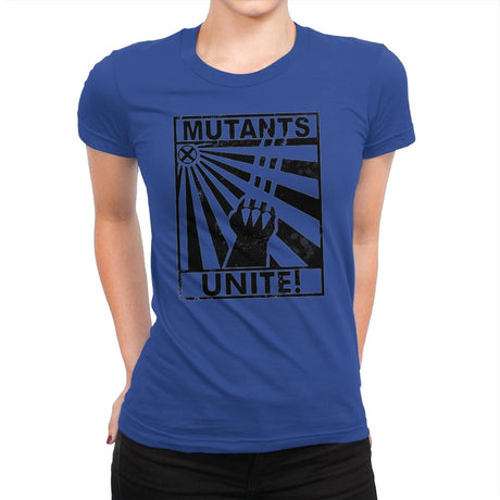 Mutants Unite - Womens Premium T-Shirts RIPT Apparel Small / Royal