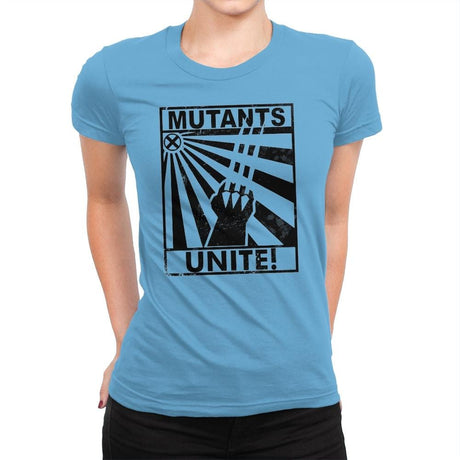 Mutants Unite - Womens Premium T-Shirts RIPT Apparel Small / Turquoise
