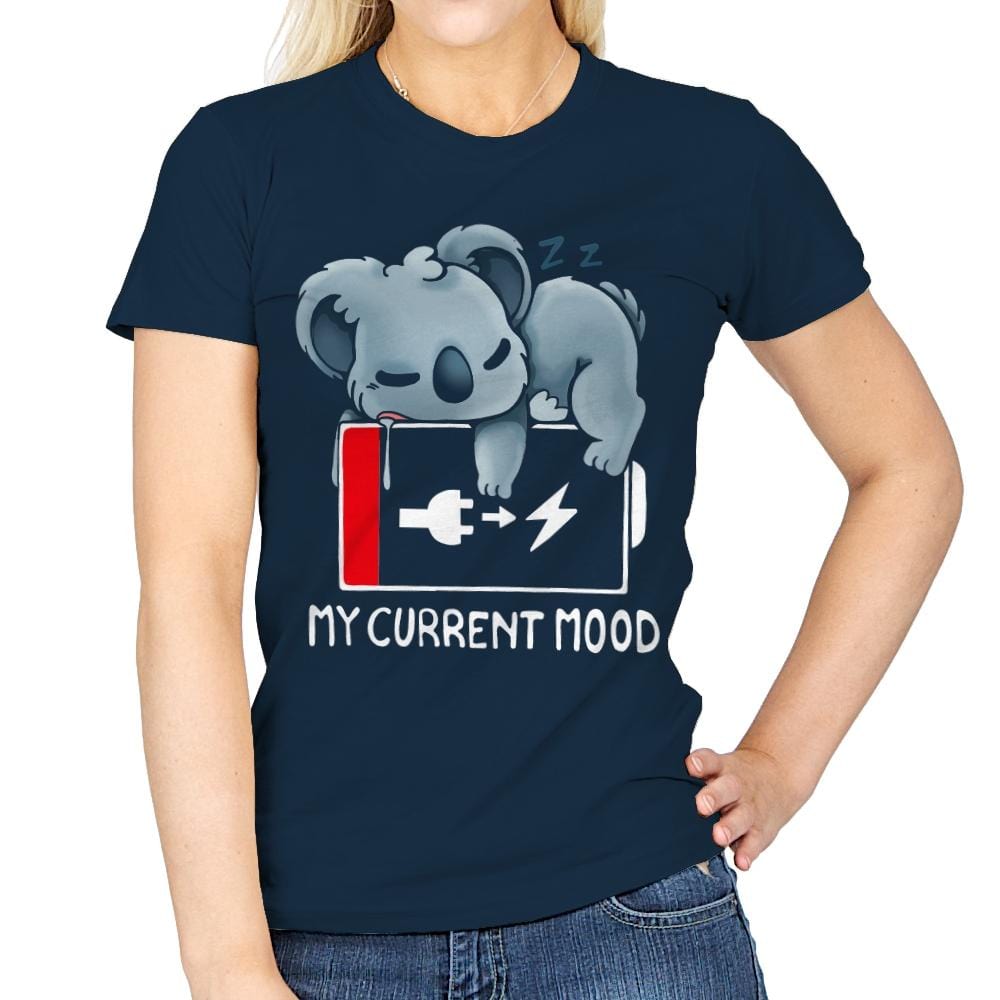 My Current Mood - Womens T-Shirts RIPT Apparel Small / Navy