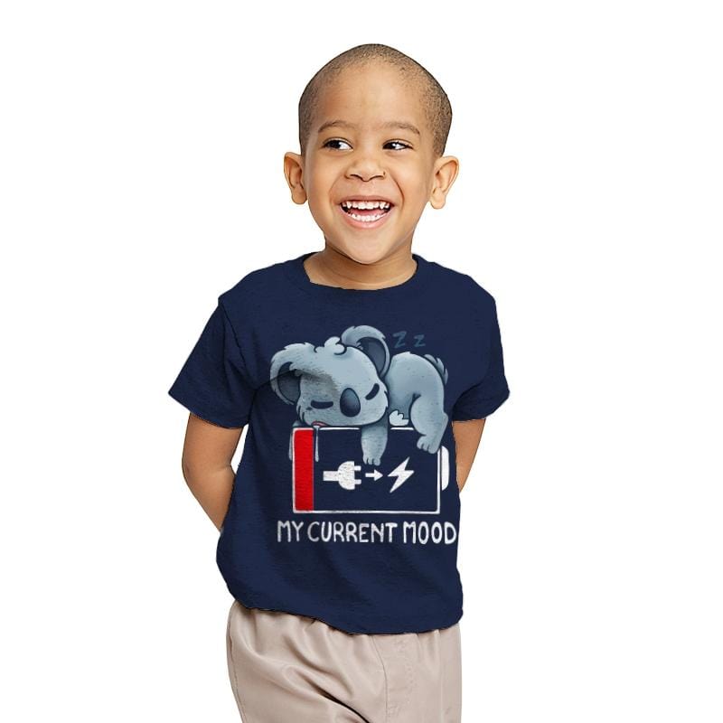 My Current Mood - Youth T-Shirts RIPT Apparel X-small / Navy