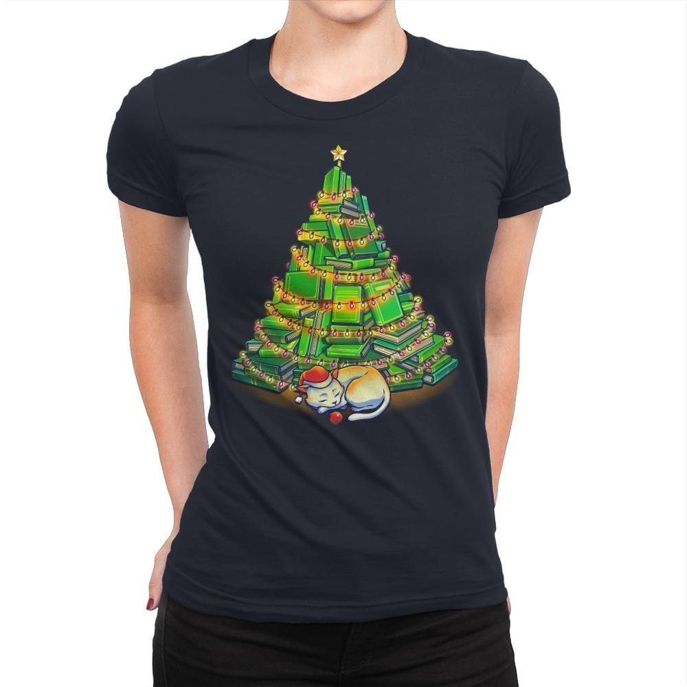 My Favorite Xmas Tree - Womens Premium T-Shirts RIPT Apparel Small / Midnight Navy