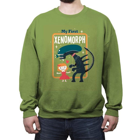 My First Xenomorph - Crew Neck Sweatshirt Crew Neck Sweatshirt RIPT Apparel