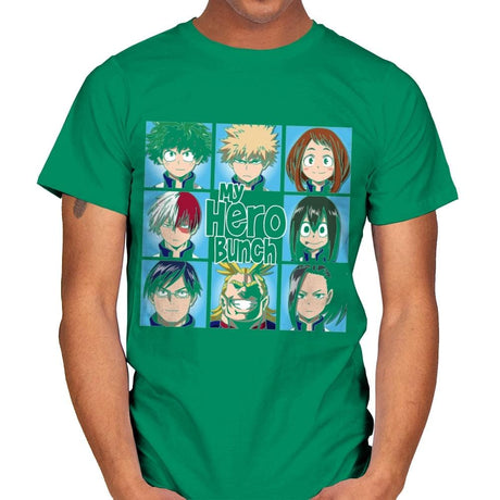 My Hero Bunch - Mens T-Shirts RIPT Apparel Small / Kelly