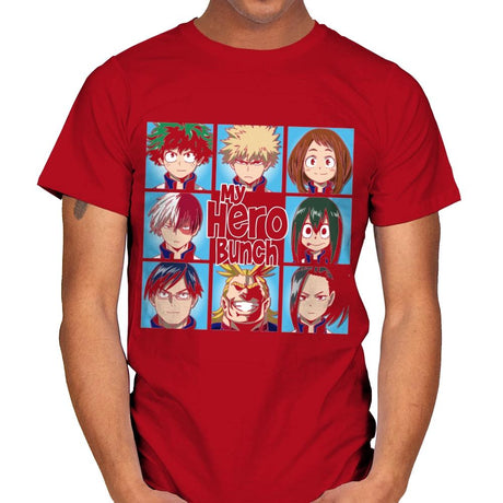 My Hero Bunch - Mens T-Shirts RIPT Apparel Small / Red