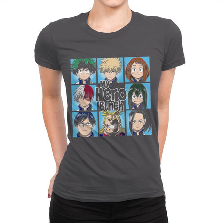 My Hero Bunch - Womens Premium T-Shirts RIPT Apparel Small / Heavy Metal