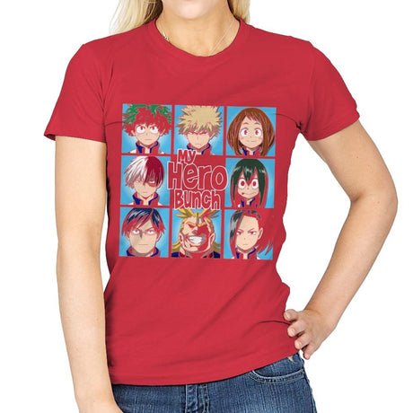 My Hero Bunch - Womens T-Shirts RIPT Apparel Small / Red