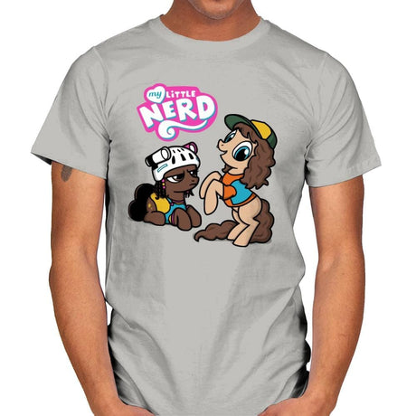 My Little Nerd - Mens T-Shirts RIPT Apparel Small / Ice Grey