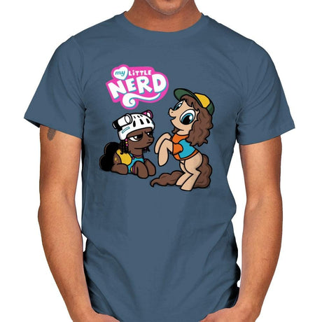 My Little Nerd - Mens T-Shirts RIPT Apparel Small / Indigo Blue