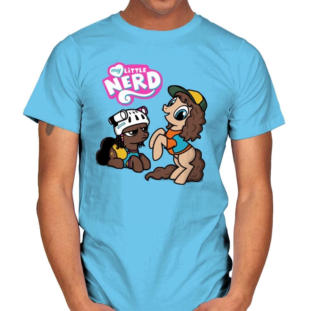 My Little Nerd - Mens T-Shirts RIPT Apparel Small / Sky