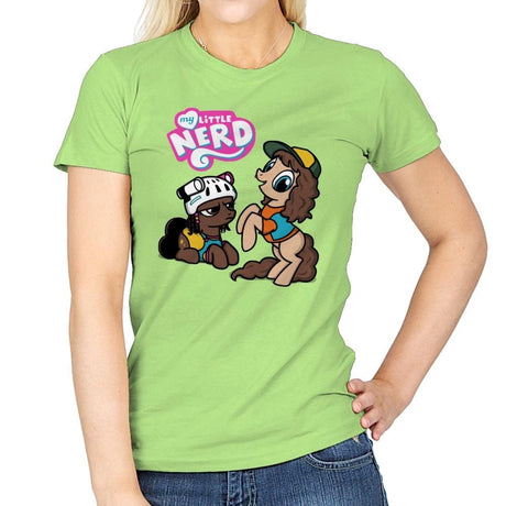 My Little Nerd - Womens T-Shirts RIPT Apparel Small / Mint Green