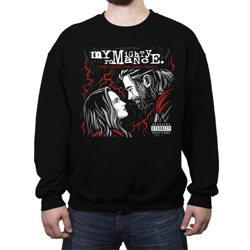My Mighty Romance - Crew Neck Sweatshirt Crew Neck Sweatshirt RIPT Apparel Small / Black