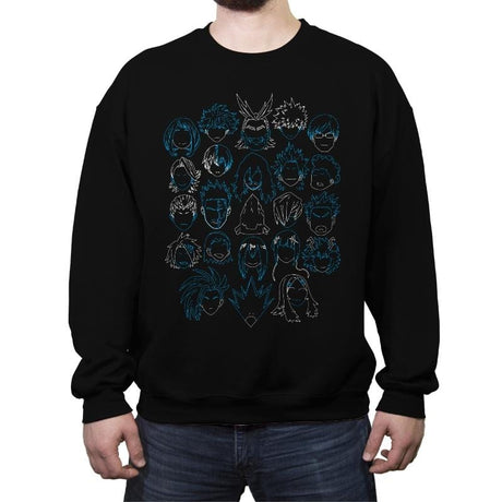 My Minimal Hero - Crew Neck Sweatshirt Crew Neck Sweatshirt RIPT Apparel Small / Black