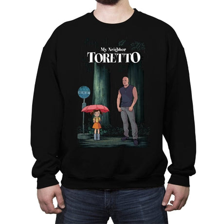 My Neighbor Toretto - Crew Neck Sweatshirt Crew Neck Sweatshirt RIPT Apparel Small / Black