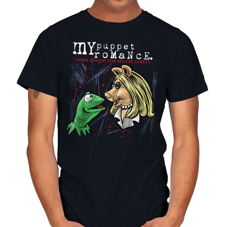 My Puppet Romance - Mens T-Shirts RIPT Apparel Small / Black