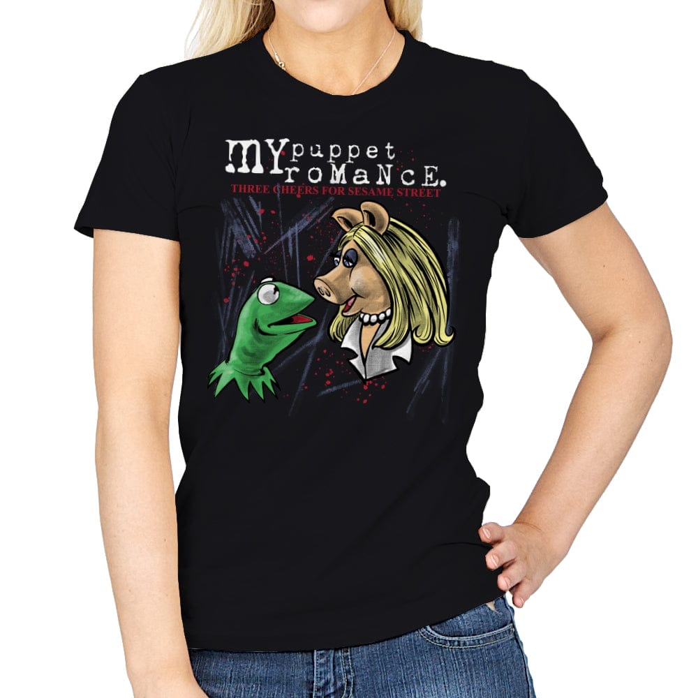 My Puppet Romance - Womens T-Shirts RIPT Apparel Small / Black