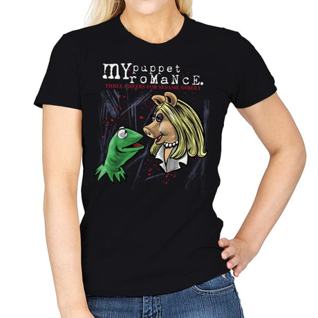 My Puppet Romance - Womens T-Shirts RIPT Apparel Small / Black