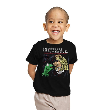 My Puppet Romance - Youth T-Shirts RIPT Apparel X-small / Black