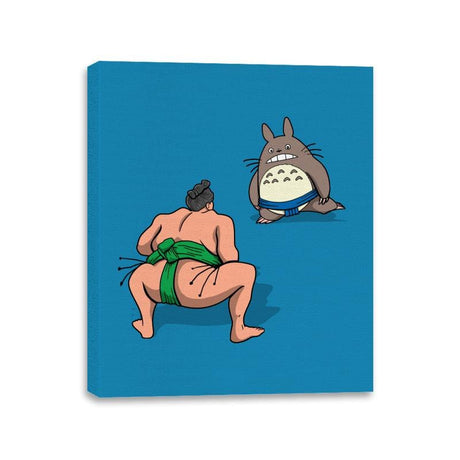 My Sumo Wrestler Neighbor - Canvas Wraps Canvas Wraps RIPT Apparel 11x14 / Sapphire